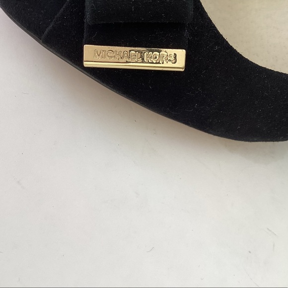 MICHAEL KORS Kiera Open Toe Suede Wedge Shoes Bow WORN ONCE! - Picture 6 of 10